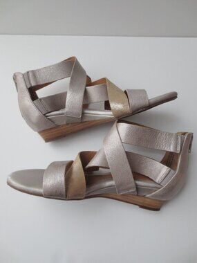 Sofft Rosario Metallic Gold Silver Pewter High Quality Leather Comfort Sandal 6